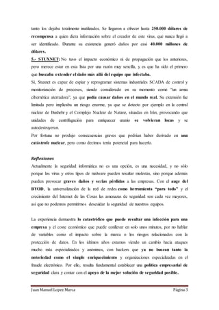 Los 5 virus informaticos mas peligrosos de la historia | DOCX