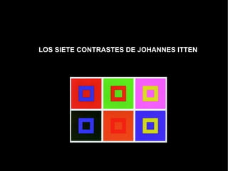 LOS SIETE CONTRASTES DE JOHANNES ITTEN
 
