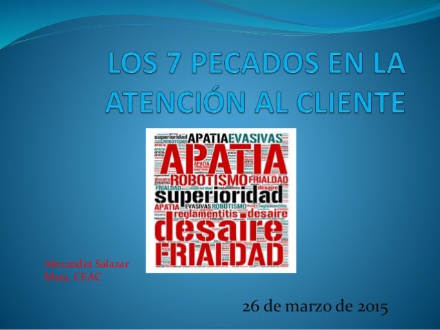 Los 7 pecados en la atención al cliente