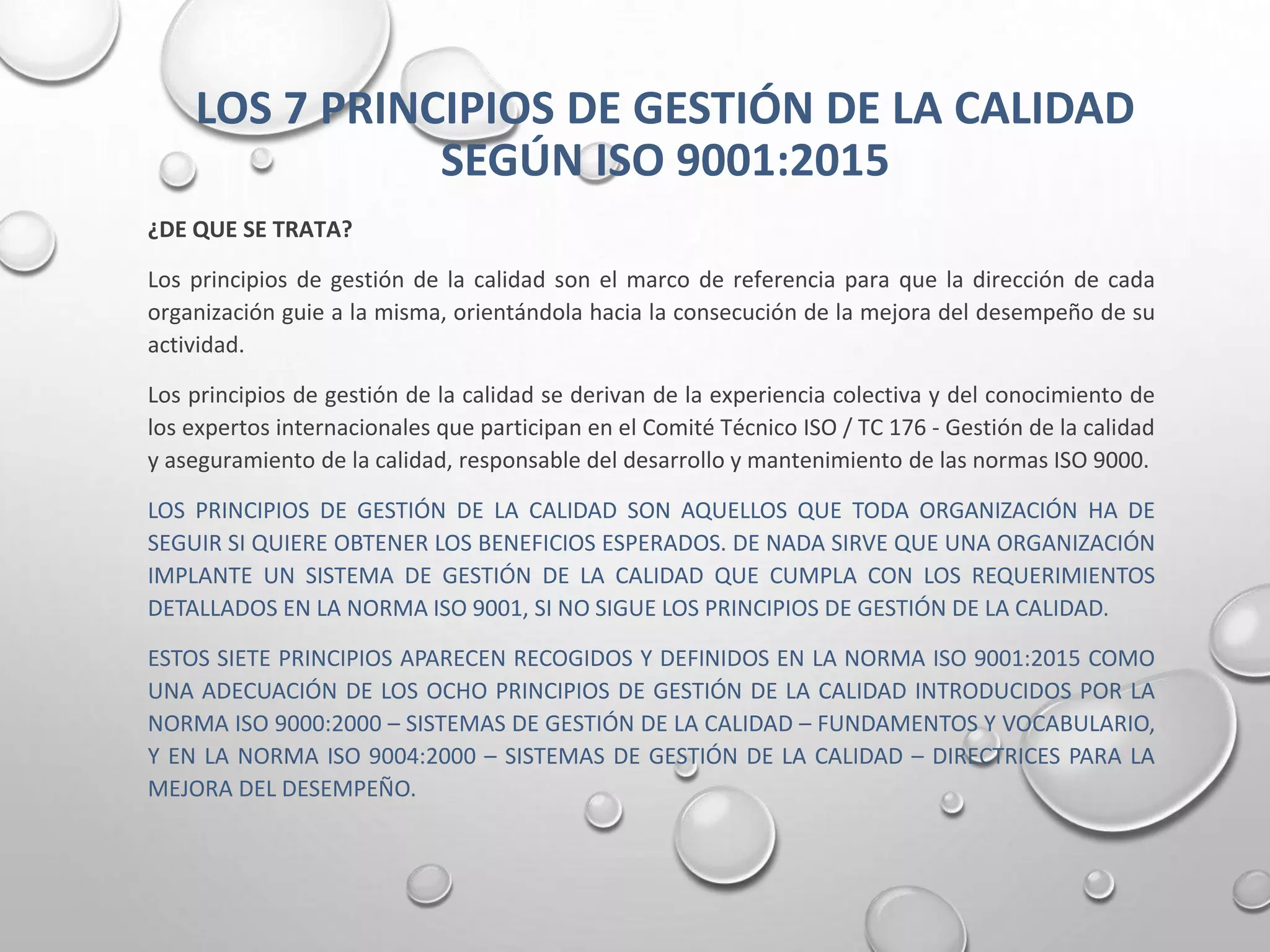 Los 7 principios de la gestión de la calidad - Juan Carlos Hoyos ...
