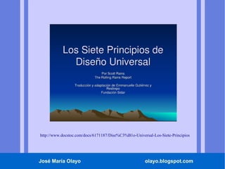 Los 7 principios del diseño universal. | PDF
