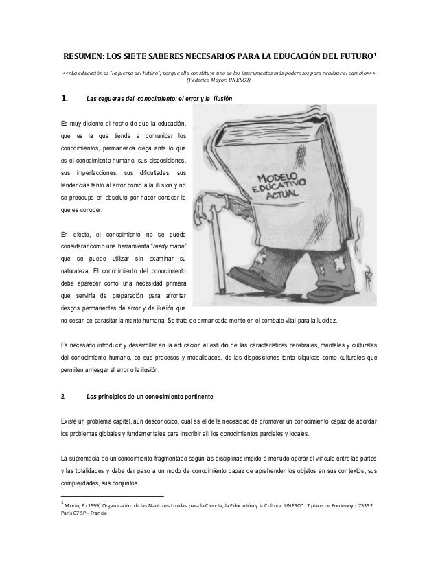 Los 7 saberes necesarios para la educación del futuro