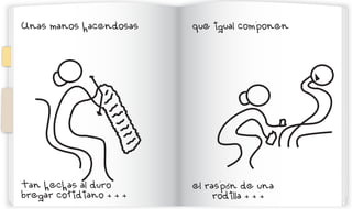 Unas manos hacendosas    que igual componen




Tan hechas al duro       el raspón de una
bregar cotidiano + + +        rodilla + + +
 