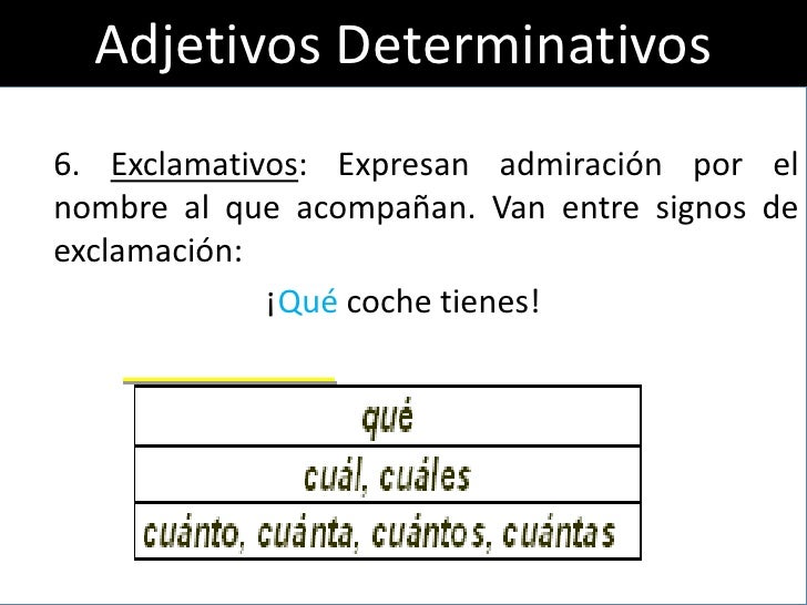 Los adjetivos