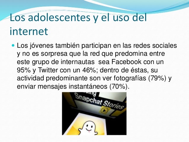 Los adolescentes y el uso del internet