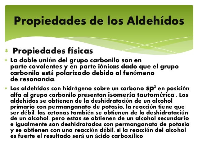 Los aldehídos