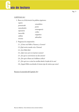 G
uía de lectura
                                                                                 Pág. 11



    CAPITULO ...