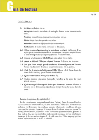 G
uía de lectura
                                                                                           Pág. 58



   ...