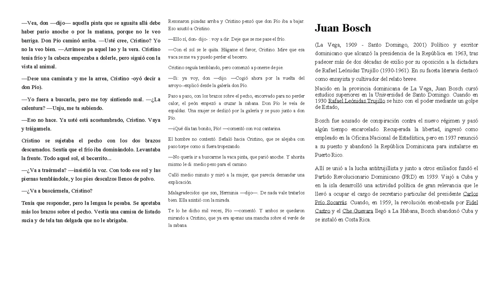 Los amos de Juan Bosch | PPT