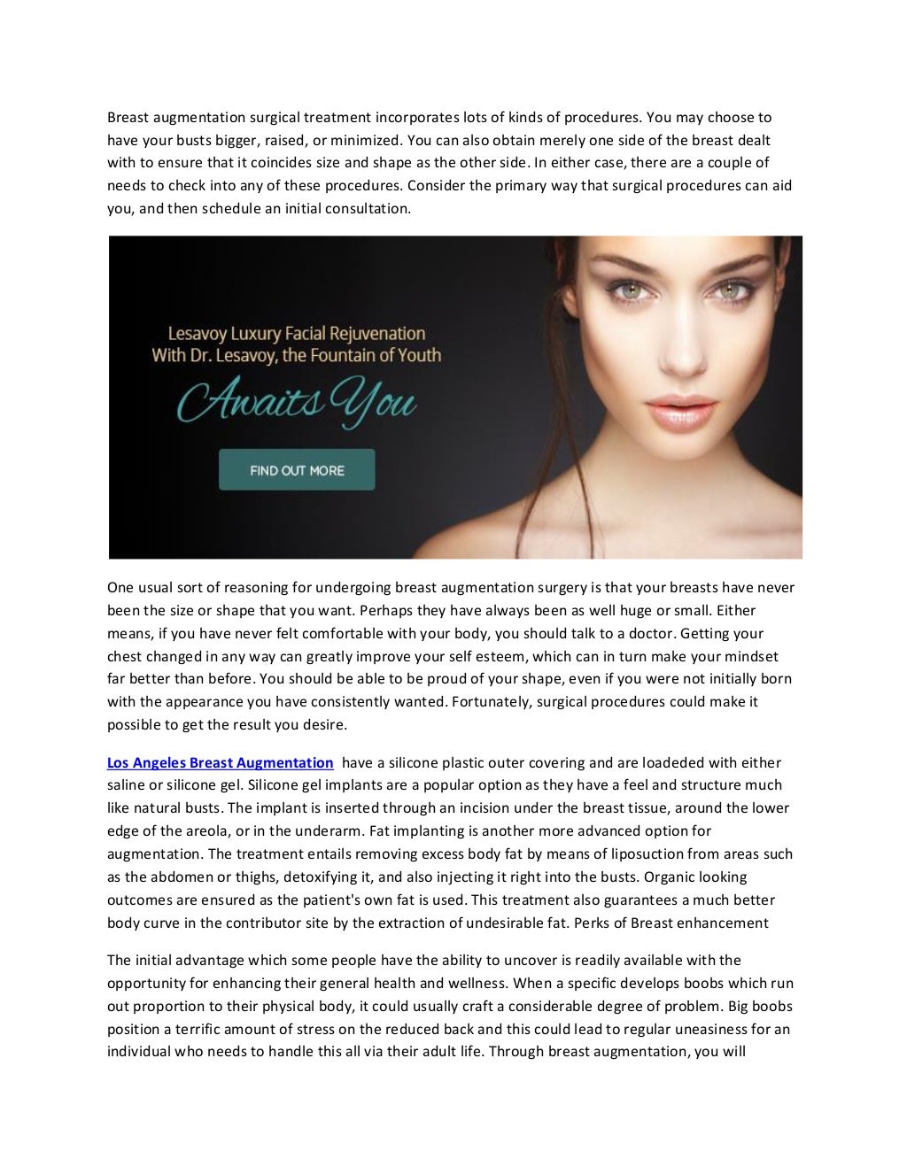 Los angeles breast augmentation