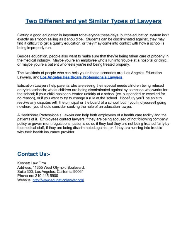 Two Different and yet Similar Types of Lawyers