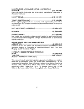 Transitional Rent Program California Los Angeles Rent Stabilization Handbook (Rent Control) | PDF