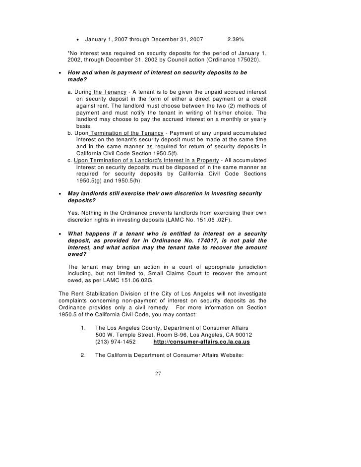 Los Angeles Rent Stabilization Handbook (Rent Control)