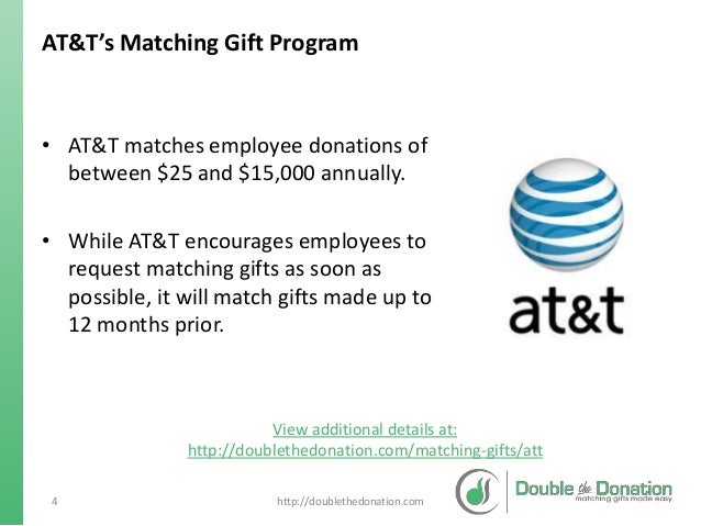 Programs 3 Http Doublethedonation Com 4 At T S Matching Gift