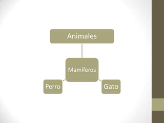 Animales



        Mamíferos

Perro               Gato
 