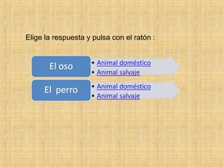 Elige la respuesta y pulsa con el ratón :
 