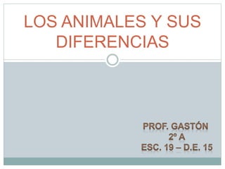 LOS ANIMALES Y SUS
DIFERENCIAS
 