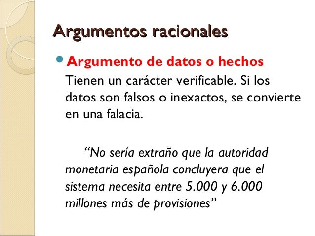 Los argumentos
