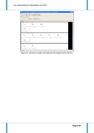 Los automatismos Industriales con PLC.
Página 68
Figura 16. 13 Entorno Grafico del Software de programación del PLC.
 