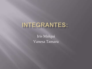 Iris Malqui
Vanesa Tamara
 