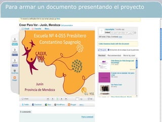 Para armar un documento presentando el proyecto 