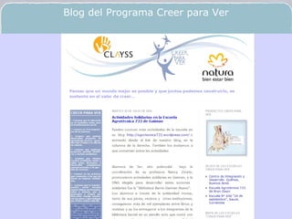 v Blog del Programa Creer para Ver 