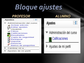 Bloque ajustes
PROFESOR

ALUMNO

 