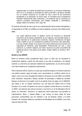 Los brics y el nuevo ordenamiento mundial | DOCX
