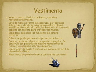 Yelmo o casco cilíndrico de hierro, con visor rectangular estrecho. 