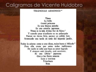 Caligramas de Vicente Huidobro