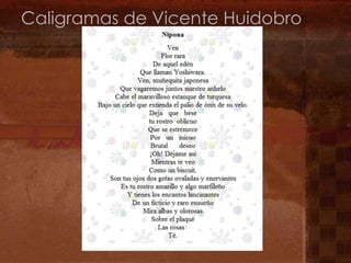 Caligramas de Vicente Huidobro