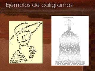 Ejemplos de caligramas