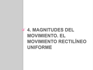 DESPLAZAMIENTOEl desplazamiento es la longitud de la trayectoria descrita por el móvil desde su posición inicial hasta la posición final, pero medida en línea recta .