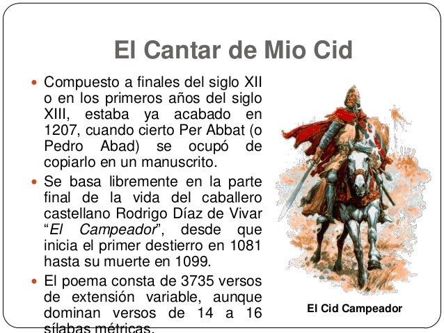 El Cantar Del Mio Cid Primer Capitulo es.slideshare.net