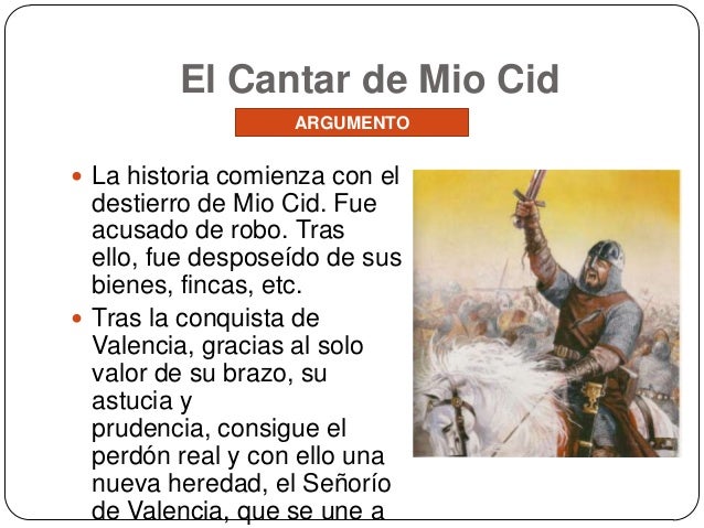 Los cantares de gesta El Cantar de Mio Cid
