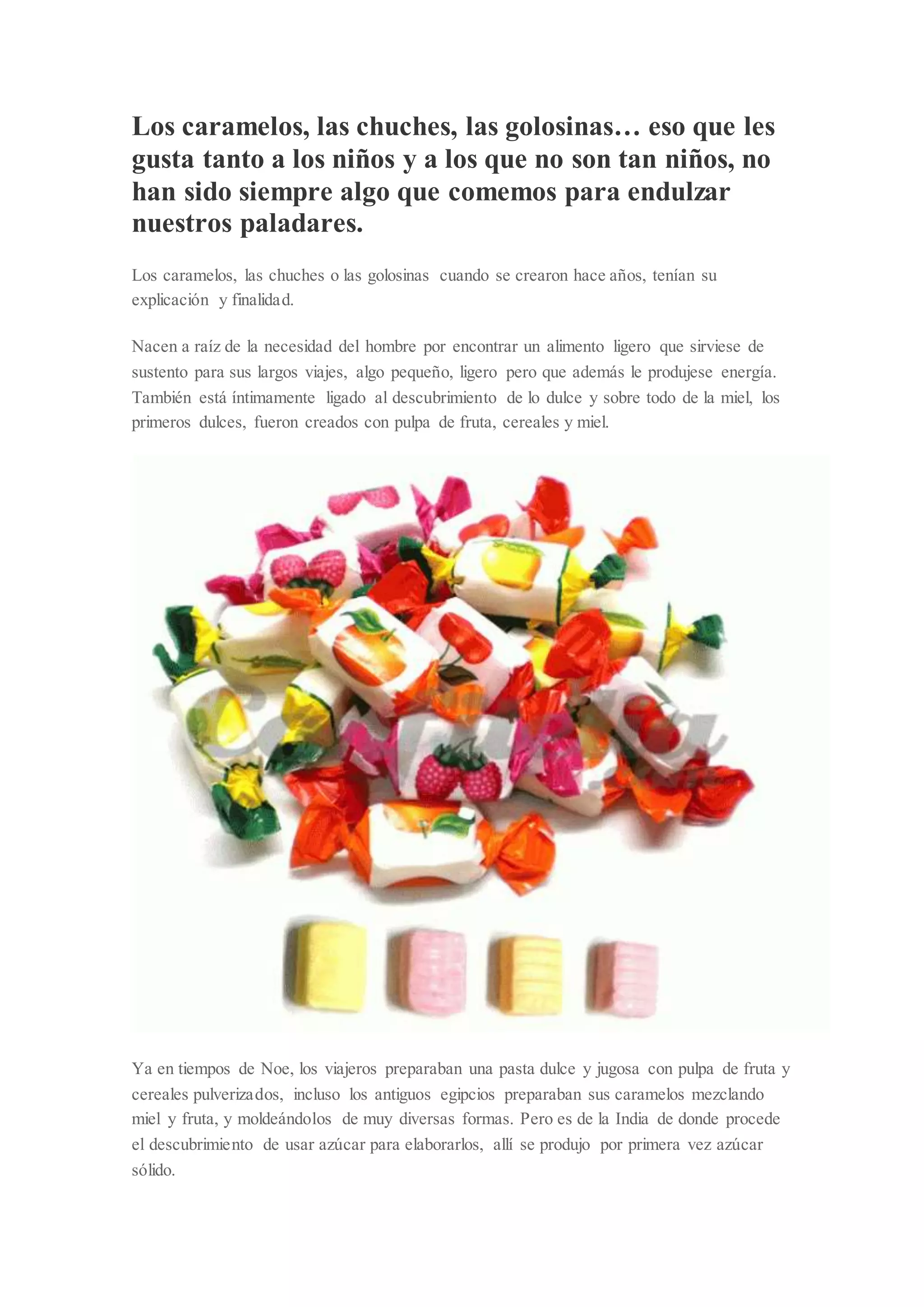 Historia de los caramelos | DOCX