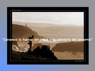 "Llevamos la fuerza del jabalí y la sabiduría del unicornio"
 