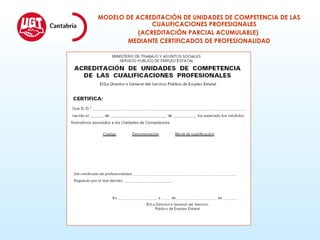 MODELO DE ACREDITACIÓN DE UNIDADES DE COMPETENCIA DE LAS CUALIFICACIONES PROFESIONALES  (ACREDITACIÓN PARCIAL ACUMULABLE)  MEDIANTE CERTIFICADOS DE PROFESIONALIDAD 