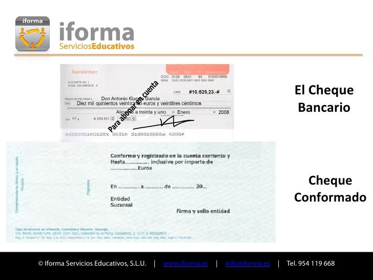 Ingresar Un Cheque Nominativo En La Cuenta Del Titular Cheque Nominativo Y Conformado - CURRAC