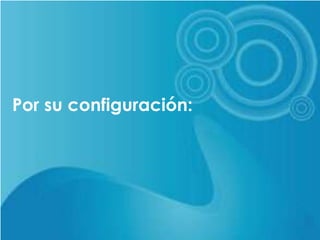 Por su configuración:
 