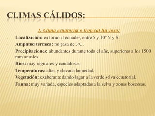 Precipitación: fenómeno en forma de lluvia, nieve o granizo, que se produce cuando la condensación es excesiva porque las masas de aire sufren un descenso uniforme de temperaturas.Podemos distinguir:Precipitación ciclónica, o de frente.Precipitación convectiva.Precipitación orográfica o de relieve.Presión atmosférica: peso que ejerce sobre la Tierra una columna de aire en un lugar determinado de la Tierra.
