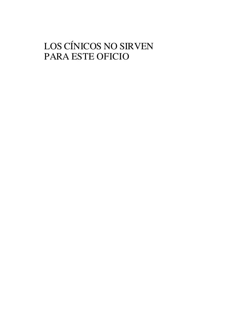 Los cínicos no sirven para este oficio kapuscinski ryszard