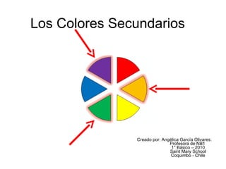 Los Colores Secundarios Creado por: Angélica García Olivares. Profesora de NB1 1° Básico – 2010 Saint Mary School Coquimbo - Chile 