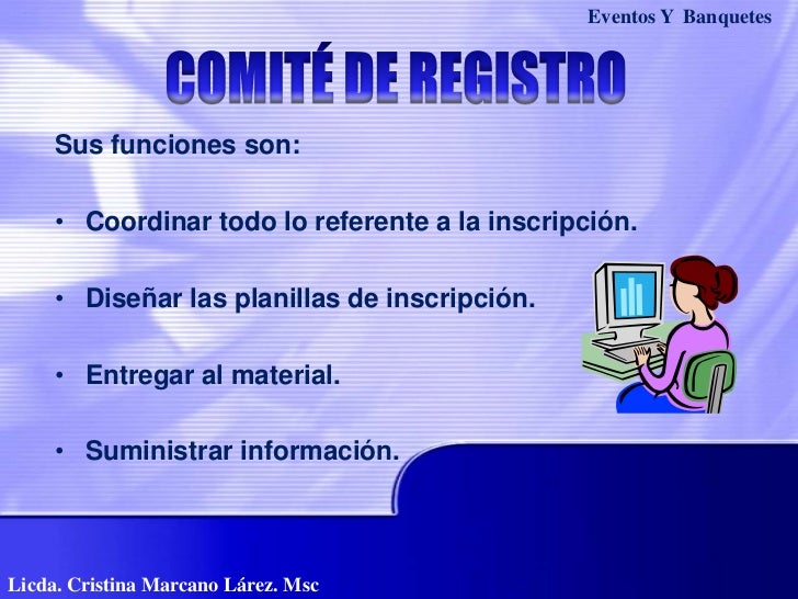 Los comites de un evento