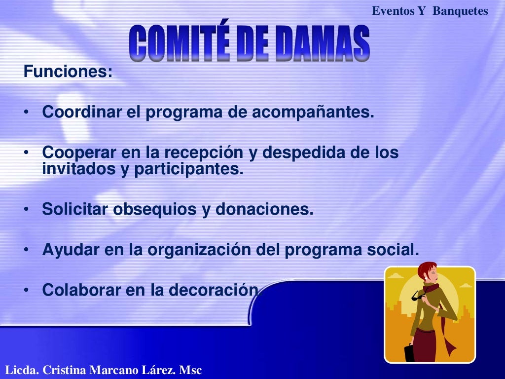 Los comites de un evento