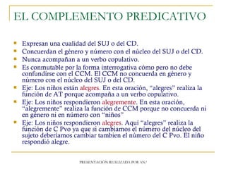 Los complementos verbales | PPT