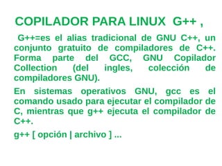 Los copiladores en c++ | ODP