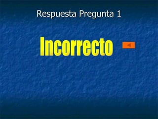 Respuesta Pregunta 1 Incorrecto 