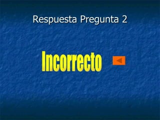 Respuesta Pregunta 2 Incorrecto 