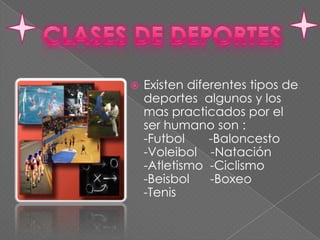 Es muy importante realizar deporte ya  que nos ayuda a tener una vida sana y saludable.Quien practica un deporte mejora su salud,  su imagen corporal, se previene de muchas enfermedades como la obesidad, la hipertensión y la diabetes. LA SALUD Y EL DEPORTE